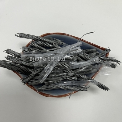 Industrielle Bodennutzung Graue Polypropylen Makrofiber PP Twist Fiber zur Betonverstärkung im Bauwesen