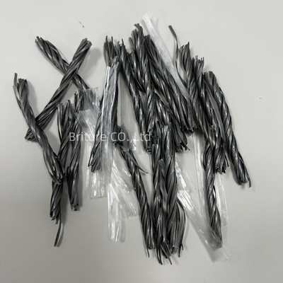 Industrielle Bodennutzung Graue Polypropylen Makrofiber PP Twist Fiber zur Betonverstärkung im Bauwesen
