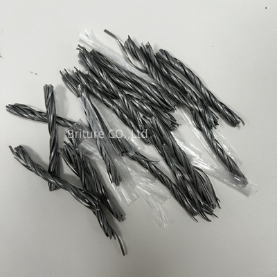 Industrielle Bodennutzung Graue Polypropylen Makrofiber PP Twist Fiber zur Betonverstärkung im Bauwesen