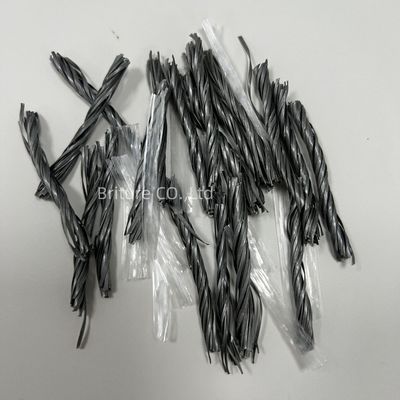 Industrielle Bodennutzung Graue Polypropylen Makrofiber PP Twist Fiber zur Betonverstärkung im Bauwesen